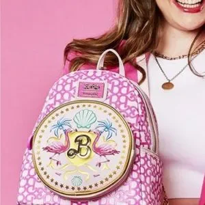 ?BARBIE x LOUNGEFLY BARBIE THE MOVIE LOGO MINI BACKPACK- NWT barbie-movie-logo-mini-  main image 2